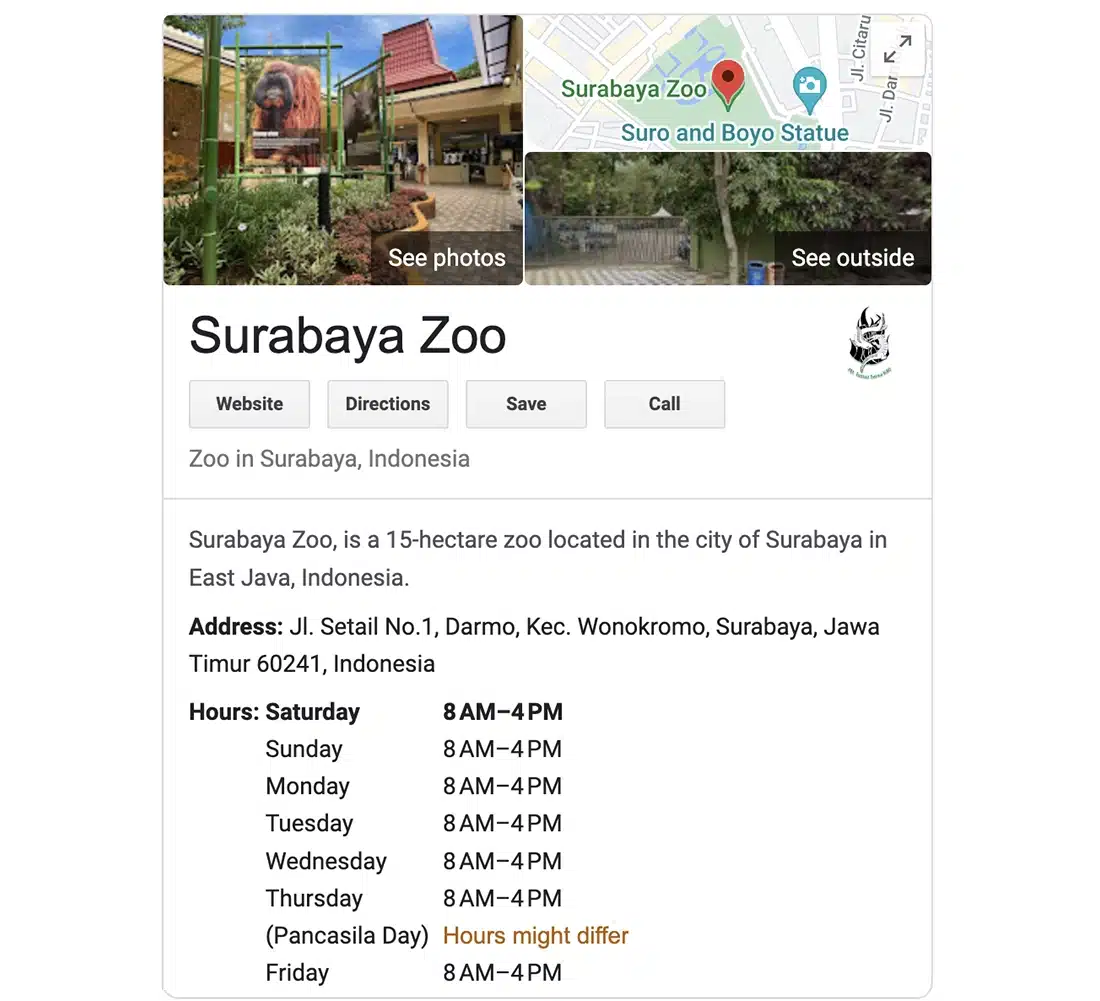 Surabaya Zoo still open 2023