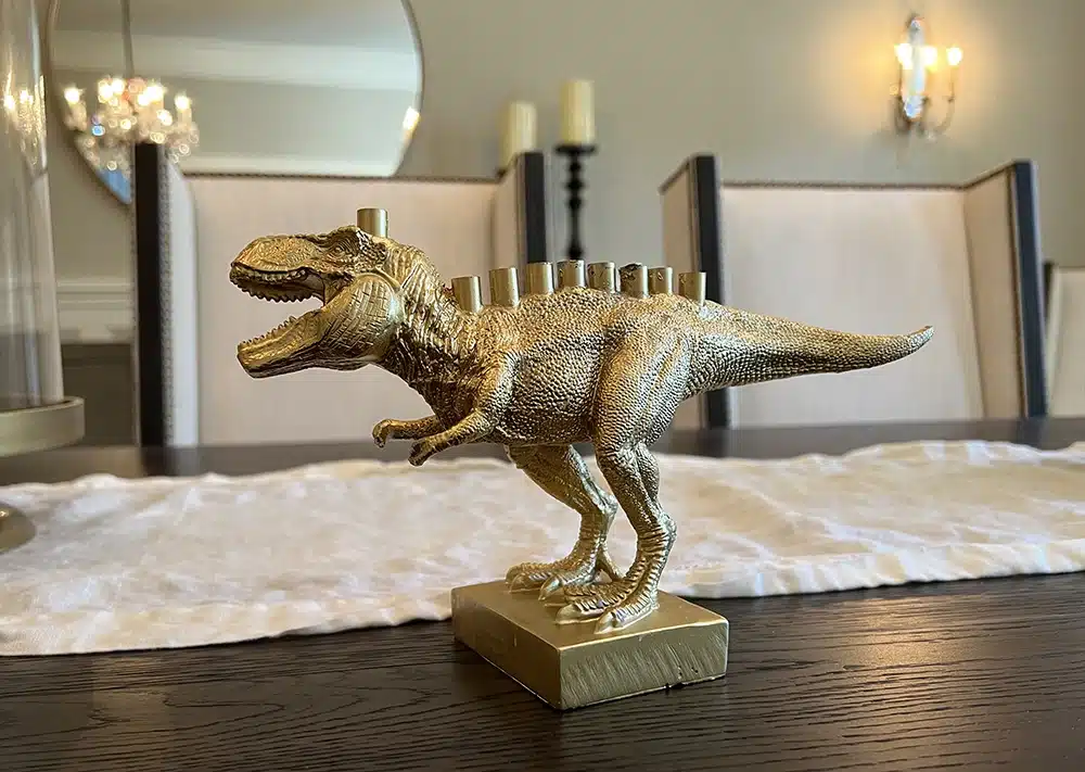 dinosaur menorah